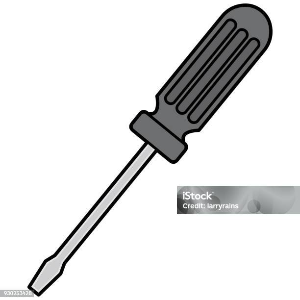 Screwdriver Illustration Stock Illustration - Download Image Now - Screwdriver, Vector, Cartoon