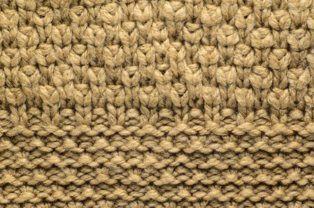 istock Beige Texture of Knitted Textile 930253558