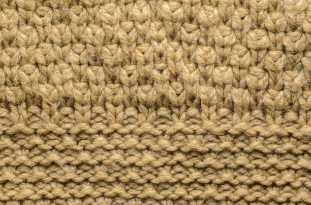 istock Beige Texture of Knitted Textile 930253620