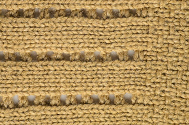 istock Beige Texture of Knitted Textile 930253762