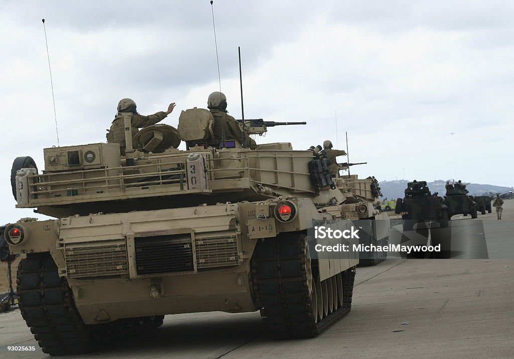 Soldiers Homecoming  Armored Tank Stock Photo