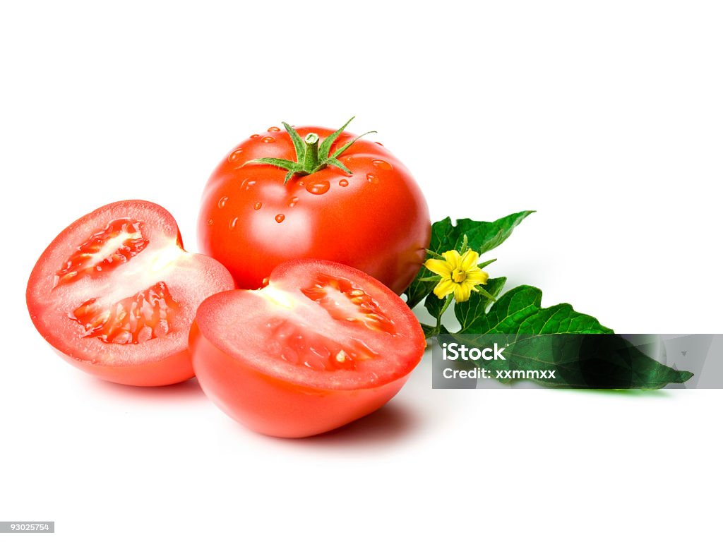 tomato w clipping path  Chopped Food Stock Photo