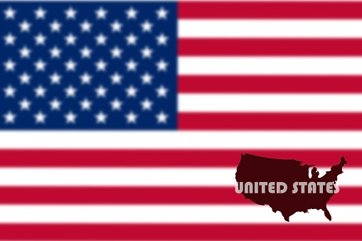 United States flag blurred background
