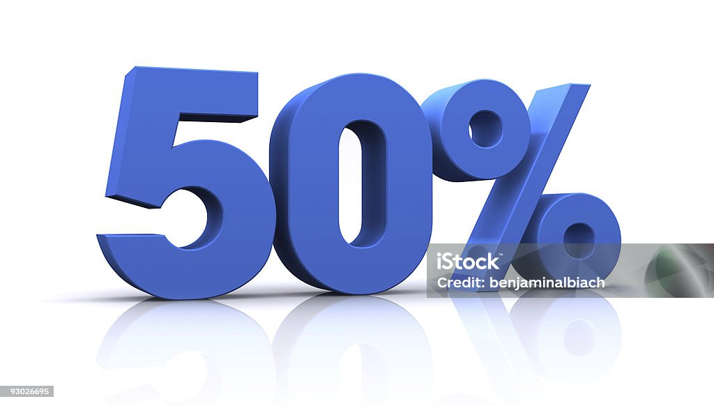 ANTEIL 50% - Lizenzfrei Zahl 50 Stock-Foto