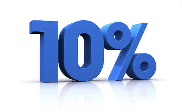 percentagem de 10% , - number 10 percentage sign number financial figures imagens e fotografias de stock