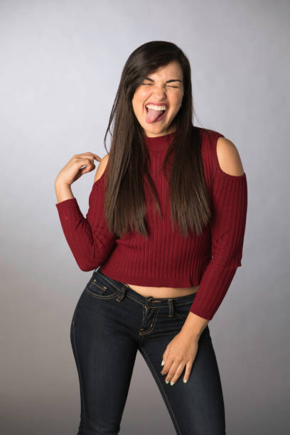 istock Woman portrait making face 930278934
