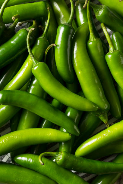 istock Raw Green Organic Serrano Peppers 930279084
