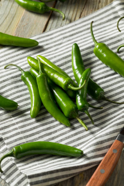 istock Raw Green Organic Serrano Peppers 930281396