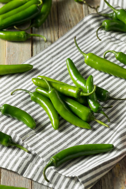 istock Raw Green Organic Serrano Peppers 930281702