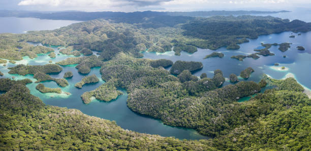 istock Aerial Panorama of Beautiful Raja Ampat Scenery 930286474