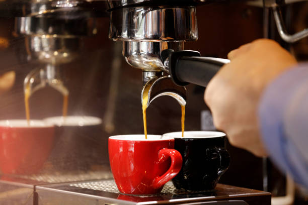 istock Cropped Image Of Barista Making Coffee In Cafe 930287006