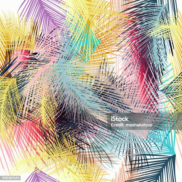Ilustración de Hojas Patrón De Palmeras Tropicales Vector Azul De Tela  Coloridos Fondos De Pantalla Diseño y más Vectores Libres de Derechos de  Abstracto - iStock