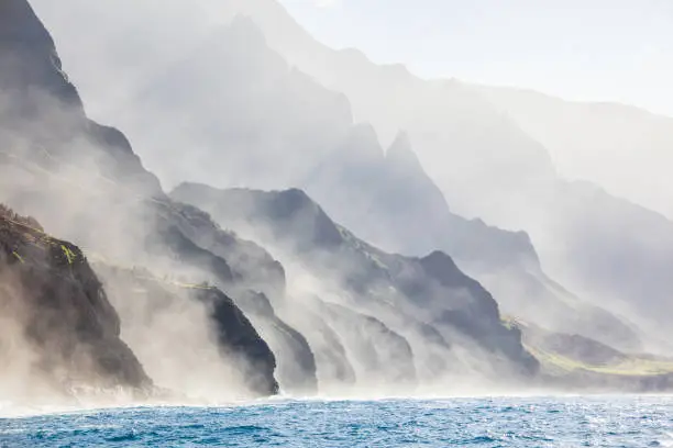 Napali coast at westcoast of Kauai, Hawaii. 50 Mpx Image taken with Canon 5Ds .