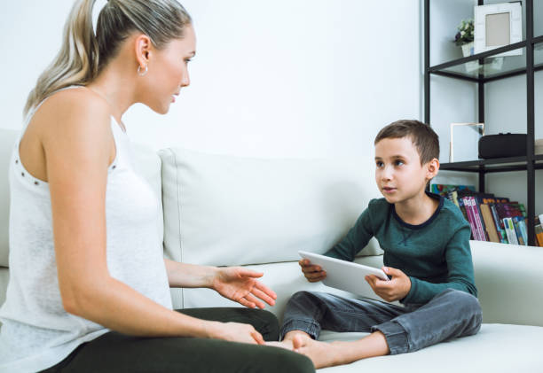 istock Game addiction Problems kids with smartphones and tablets 930293286