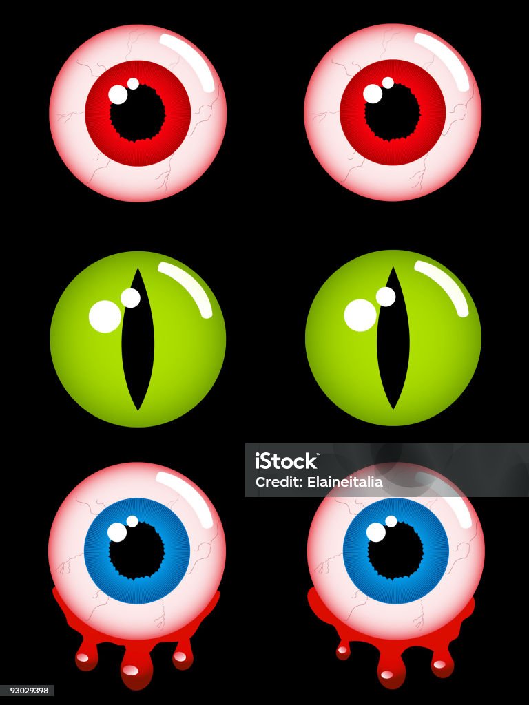 Yeux de l'horreur d'Halloween - clipart vectoriel de Automne libre de droits