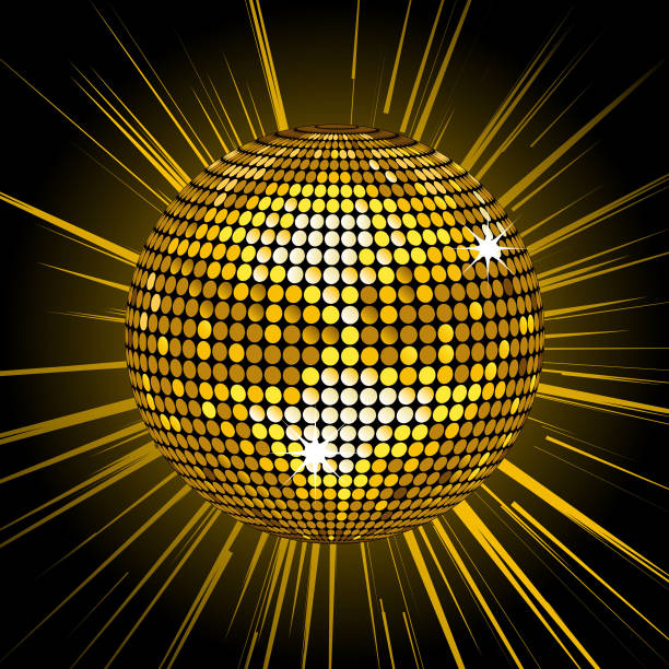 Gold Disco Ball Stock Illustration - Download Image Now - Disco Ball, Gold  - Metal, Gold Colored - iStock