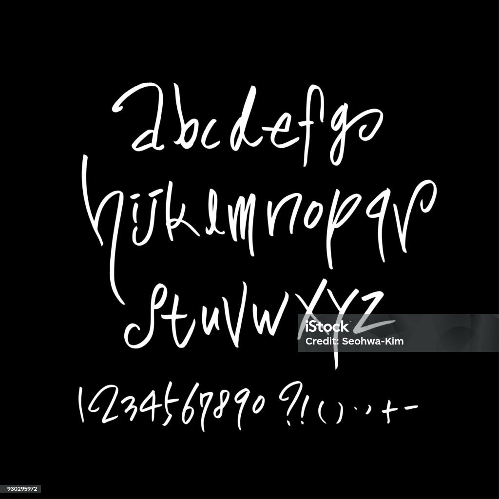 Vector Fonts Stock Illustration - Download Image Now - Alphabet ...