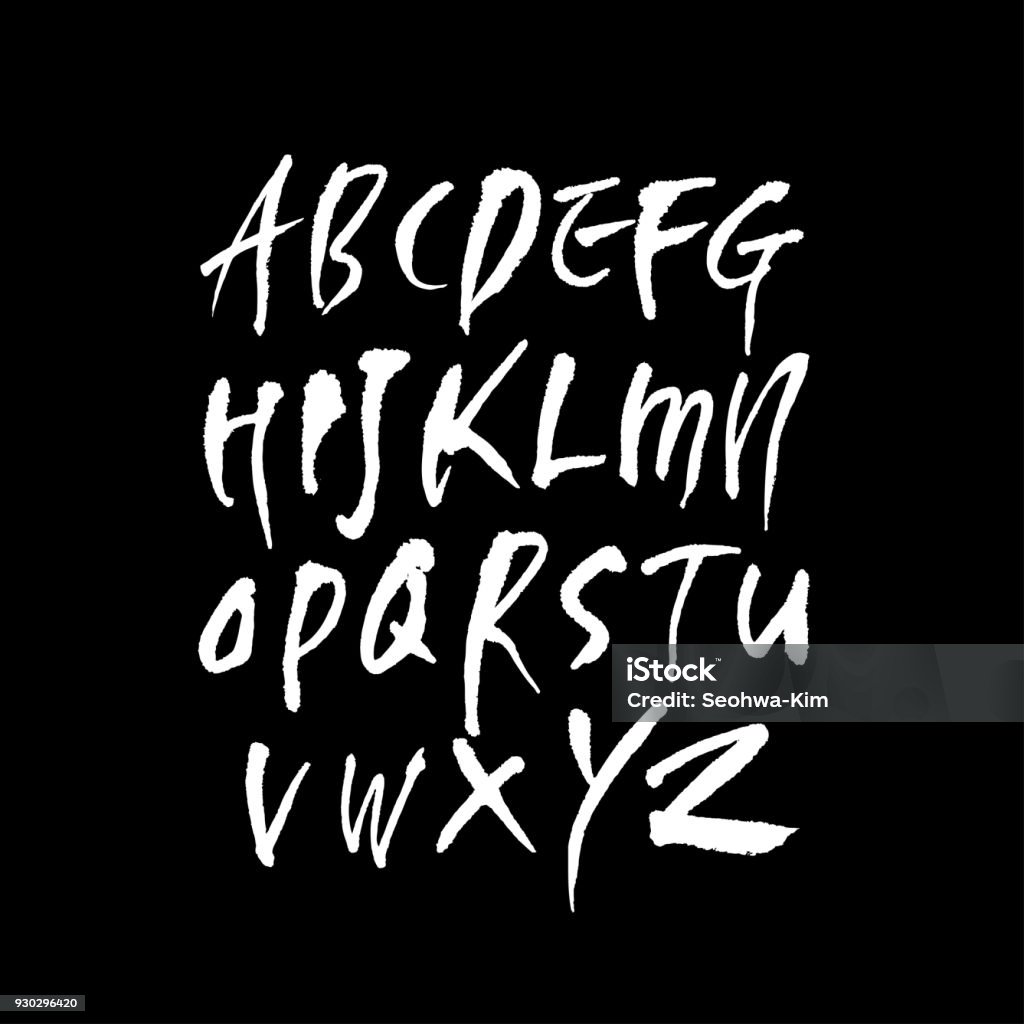 Vector Fonts Stock Illustration - Download Image Now - Alphabet ...