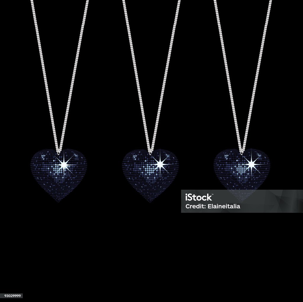 Azul de San Valentín pendants - arte vectorial de Bola espejo libre de derechos