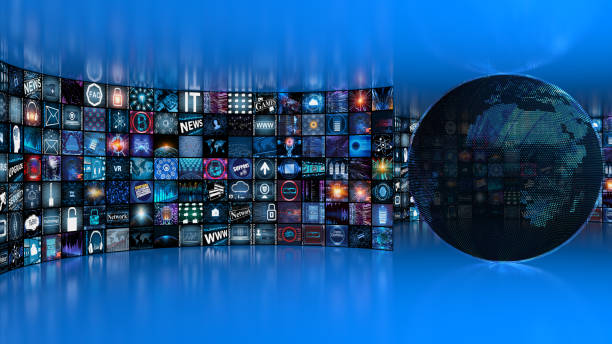 istock Media concept with TV screens 930304750