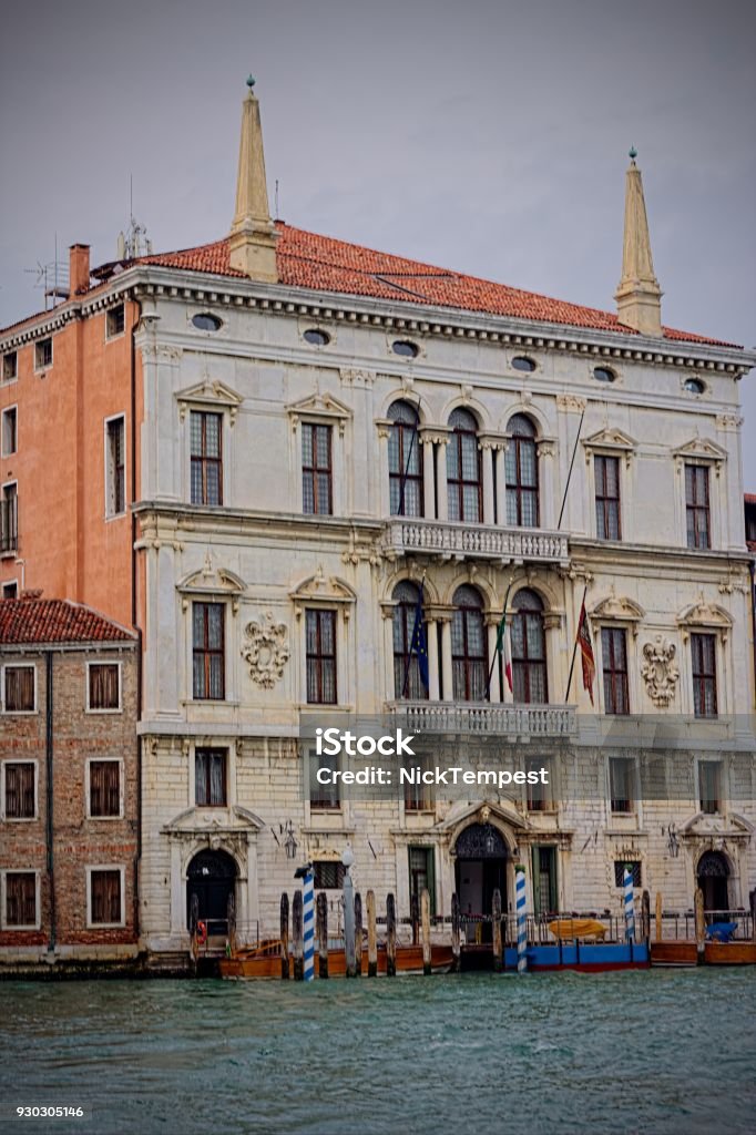 Venice Palace A wonderful view od Venice Palace in Canal Grande (Venice) Accademia Bridge Stock Photo