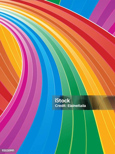 Ilustración de Fondo Abstracto Rainbow y más Vectores Libres de Derechos de Abstracto - Abstracto, Amarillo - Color, Arco iris