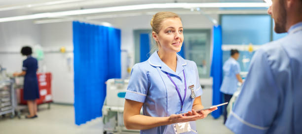 istock young nurse with colleague 930312370