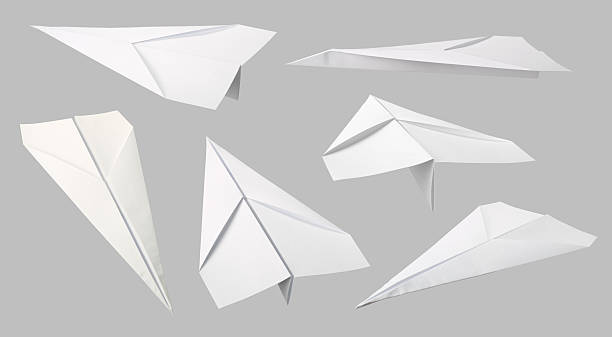 paper airplanes collection  paper airplane photos stock pictures, royalty-free photos & images