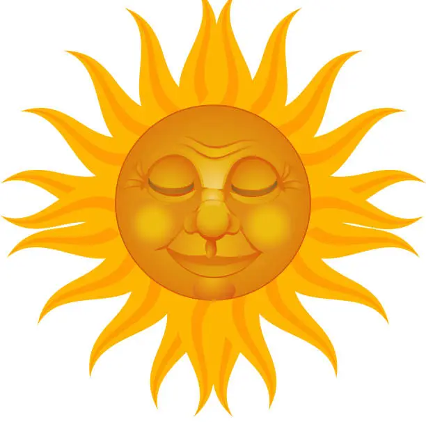 Vector illustration of sun man