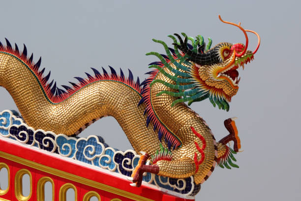 istock golden dragon in chinese temple 930327254