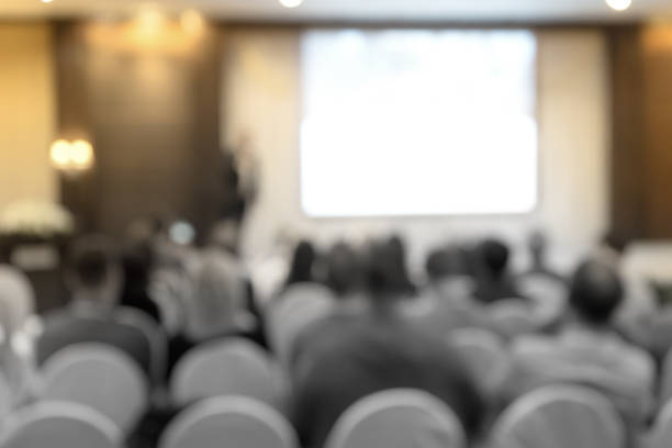 istock Blur of seminar room in convention hall 930334690