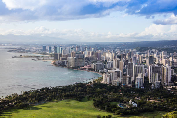 istock Waikiki beach in Honolulu, Oahu, Hawaii seen from diamond head 930346644