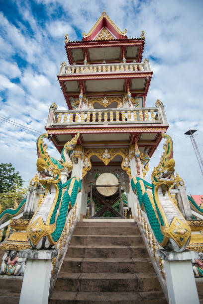 istock Buddhist bell and drum tower used to call people to prayers. 930368094
