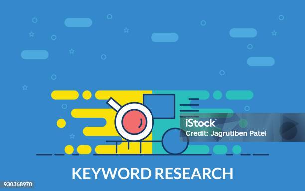Keyword Research Icon Stock Illustration - Download Image Now - Dictionary, Research, Analyzing
