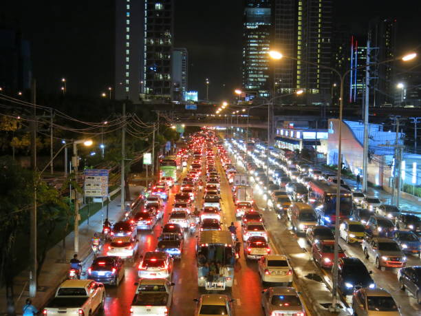 istock Night traffic jam in Bangkok 930374870