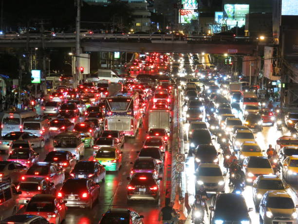 istock Night traffic jam in Bangkok 930375000