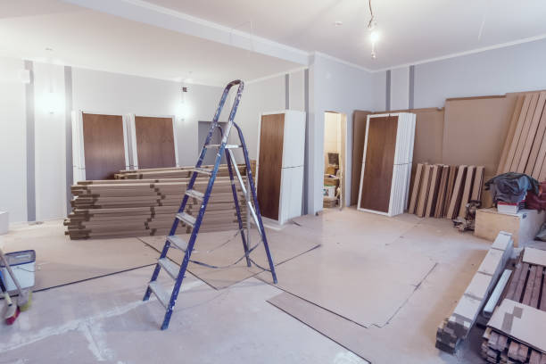 istock Interior of apartment  during construction, remodeling, renovation, extension, restoration and reconstruction - ladder and construction materials in the room 930378258