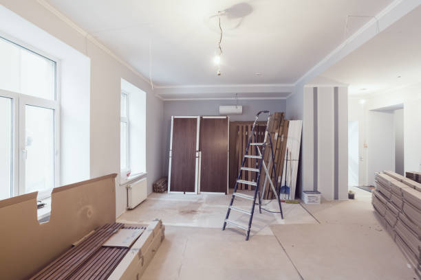 istock Interior of apartment  during construction, remodeling, renovation, extension, restoration and reconstruction - ladder and construction materials in the room 930378294