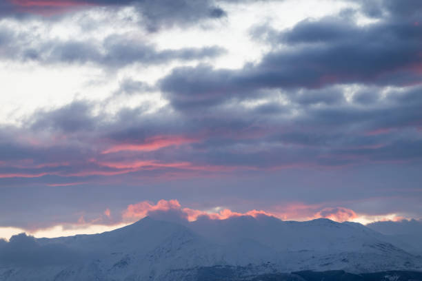 istock sky clouds grey pink sunrise time  Greece 930385098