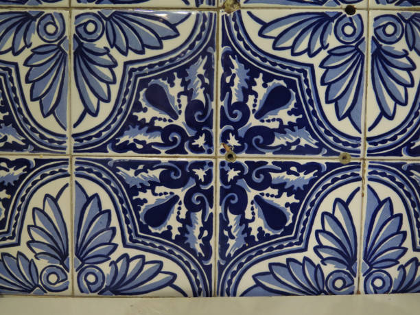 istock Closeup of Wall tiled with colorful ceramic tiles 930402140