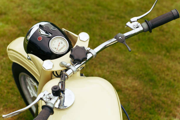 istock beautiful retro vintage motorbike 930405826