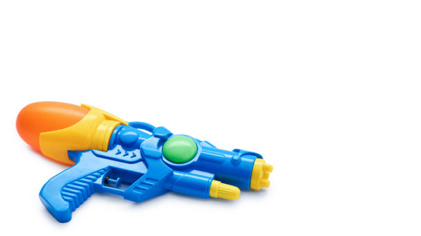 istock Blue squirt gun. Isolated on white background. copy space, template 930406504