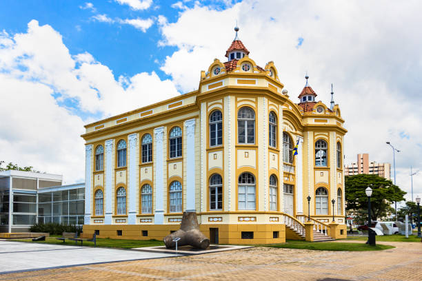 The new Historical Museum of Itajaí in Sata Catarina, Brazil. stock photo