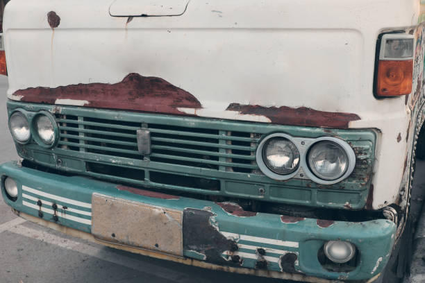 istock old truck headlight close up 930410930