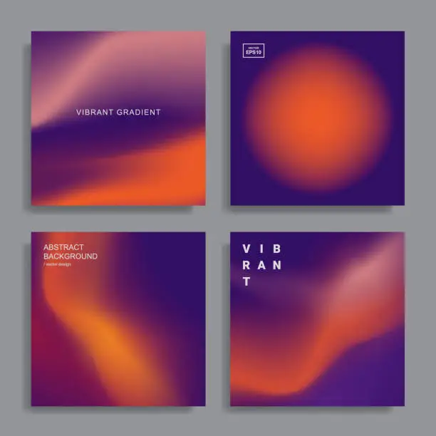 Vector illustration of vibrant gradient shapes