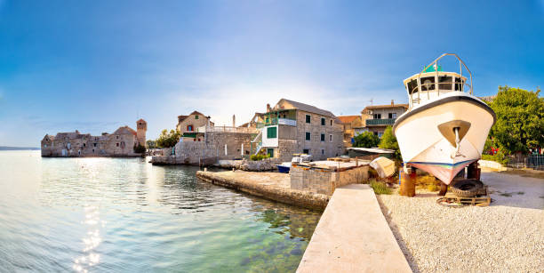 istock Kastel Gomilica waterfront panoramic view, Split region of Dalmatia, Croatia 930419928