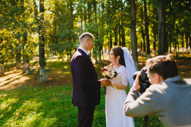 istock Wedding photoshoot in the summer park 930420650