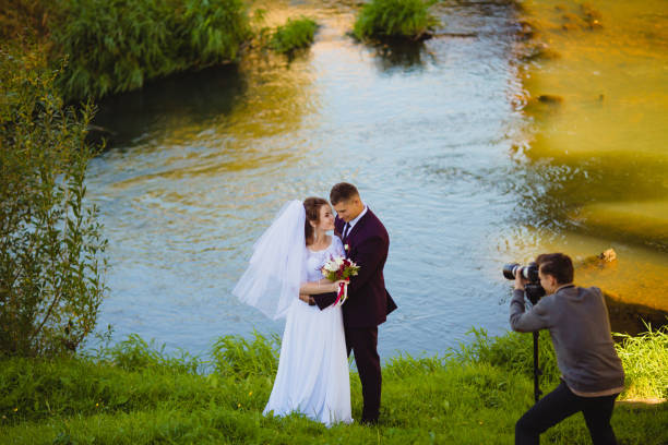 istock Wedding photoshoot near the river 930422942