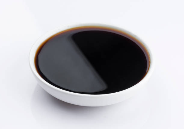 istock Plate of Soy sauce isolated on white background 930422974