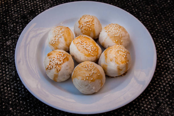 istock Moon cake with yellow bean filling 930428058